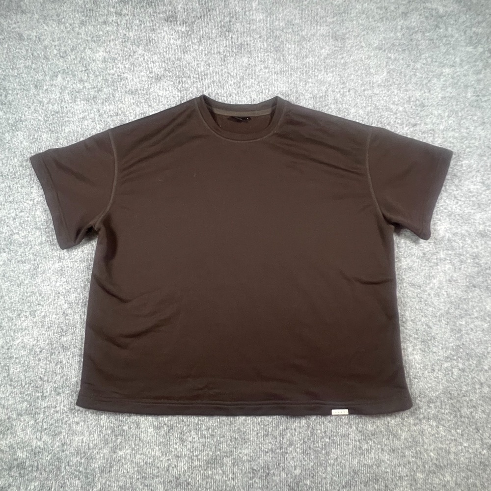 Sumwon Oversized T Shirt Mens Small Dark Brown Relaxed Short Sleeve Streetwear